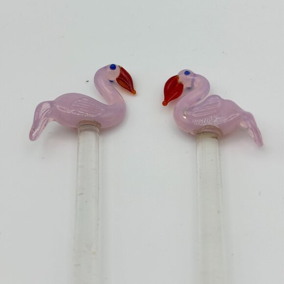 Vintage Blown Glass Swizzle Sticks Tropical Theme Collection Barware MCM RARE - Picture 8 of 13